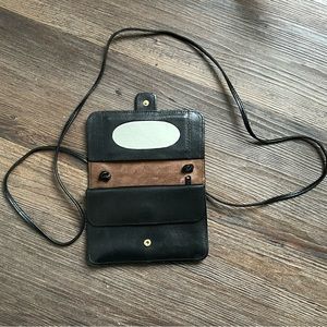 Mundi Leather purse shoulder bag black